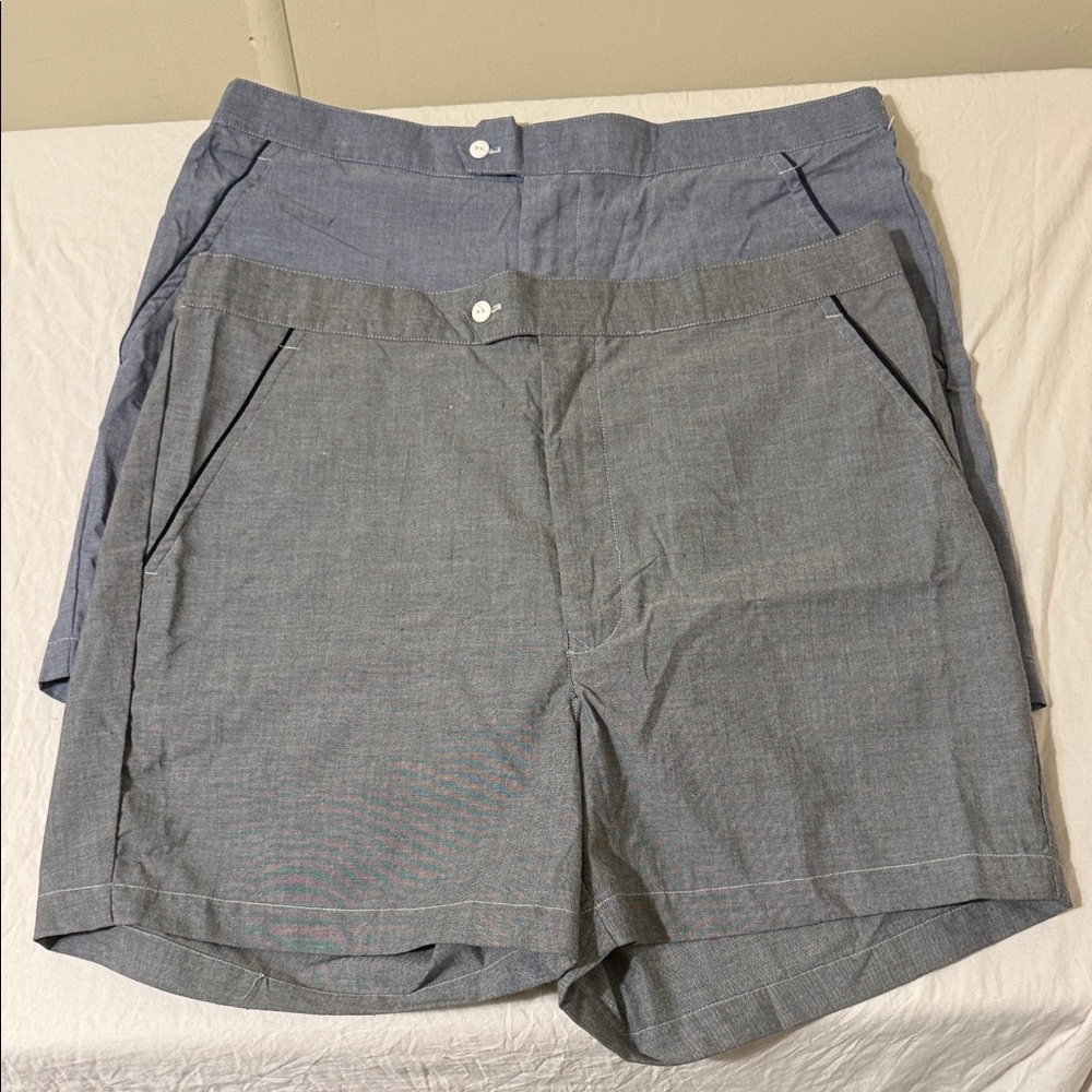 SET 2 CHRISTIAN DIOR MONSIEUR L  Men's Dual-Tone Gray and Blue Shorts